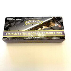 Charcoal Companion Platinum Stainless Steel Wood Chip Smoker Box